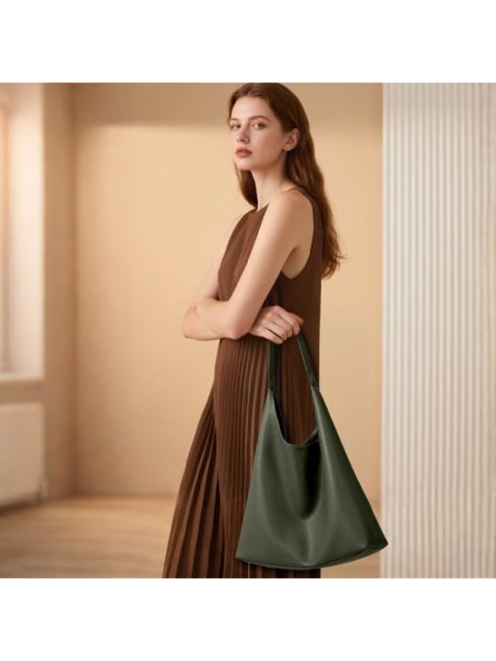 Chic Slouchy Hobo Bag | 34cm Everyday Tote | Casual Weekender Sack for Women - Picture 3 of 7